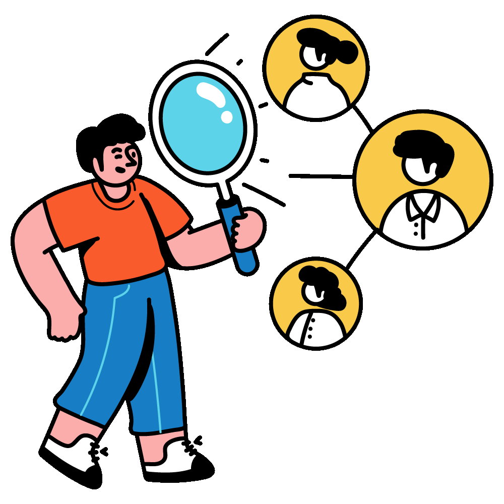 FriendHunter targeting and messaging interface